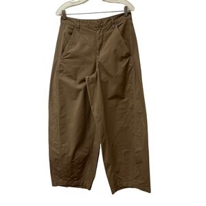 We The Free Khaki Rylee Barrel Pants Cropped Wide Leg Size 6 NWT